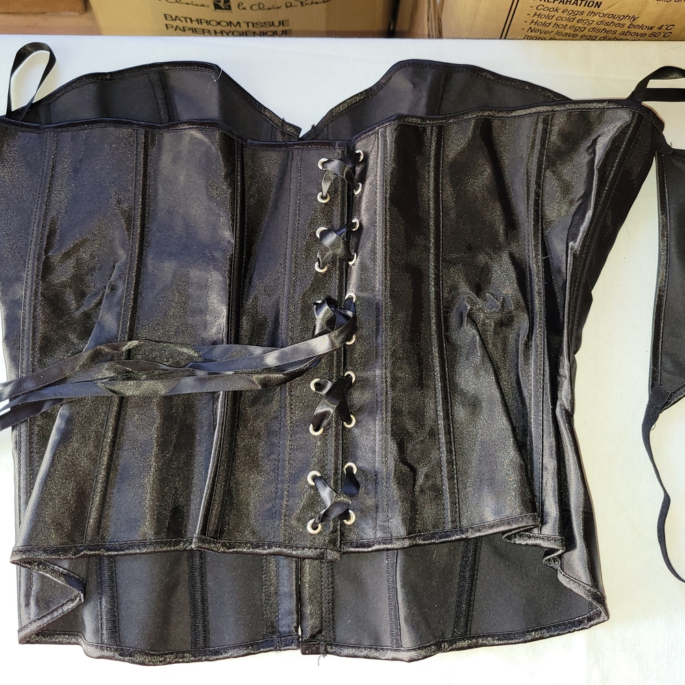 Black Corset Top 4XL Junior Fit